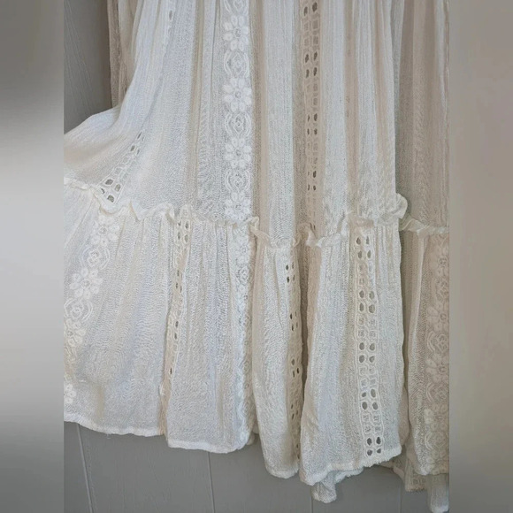Free‎ People Kiss Kiss Tunic in White size Small  Boho Lace Festival Country - Picture 4 of 11
